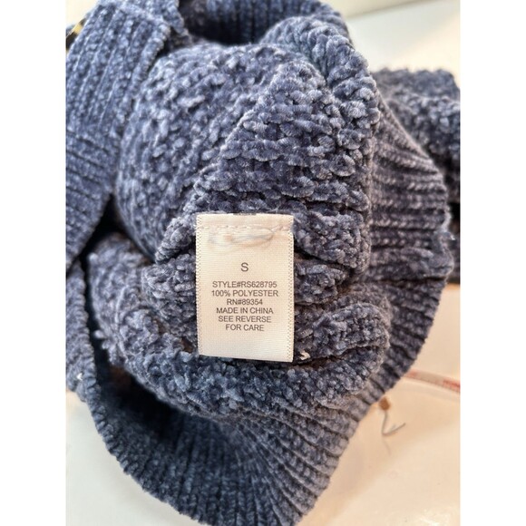 Ultra Flirt Sweater Women Size S Blue Knit Cardigan W/Buttons & Pockets - Picture 4 of 4